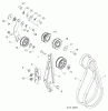 Poulan / Weed Eater PR18530ES (96198004904) - Poulan Pro Snow Thrower (2012-08) Ersatzteile CHASSIS ENGINE PULLEYS #4