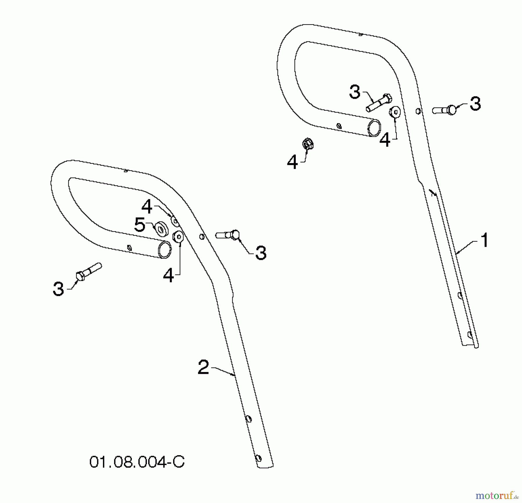 Poulan / Weed Eater Schneefräsen PR18530ES (96198004904) - Poulan Pro Snow Thrower (2012-08) HANDLE CONTROLS #1
