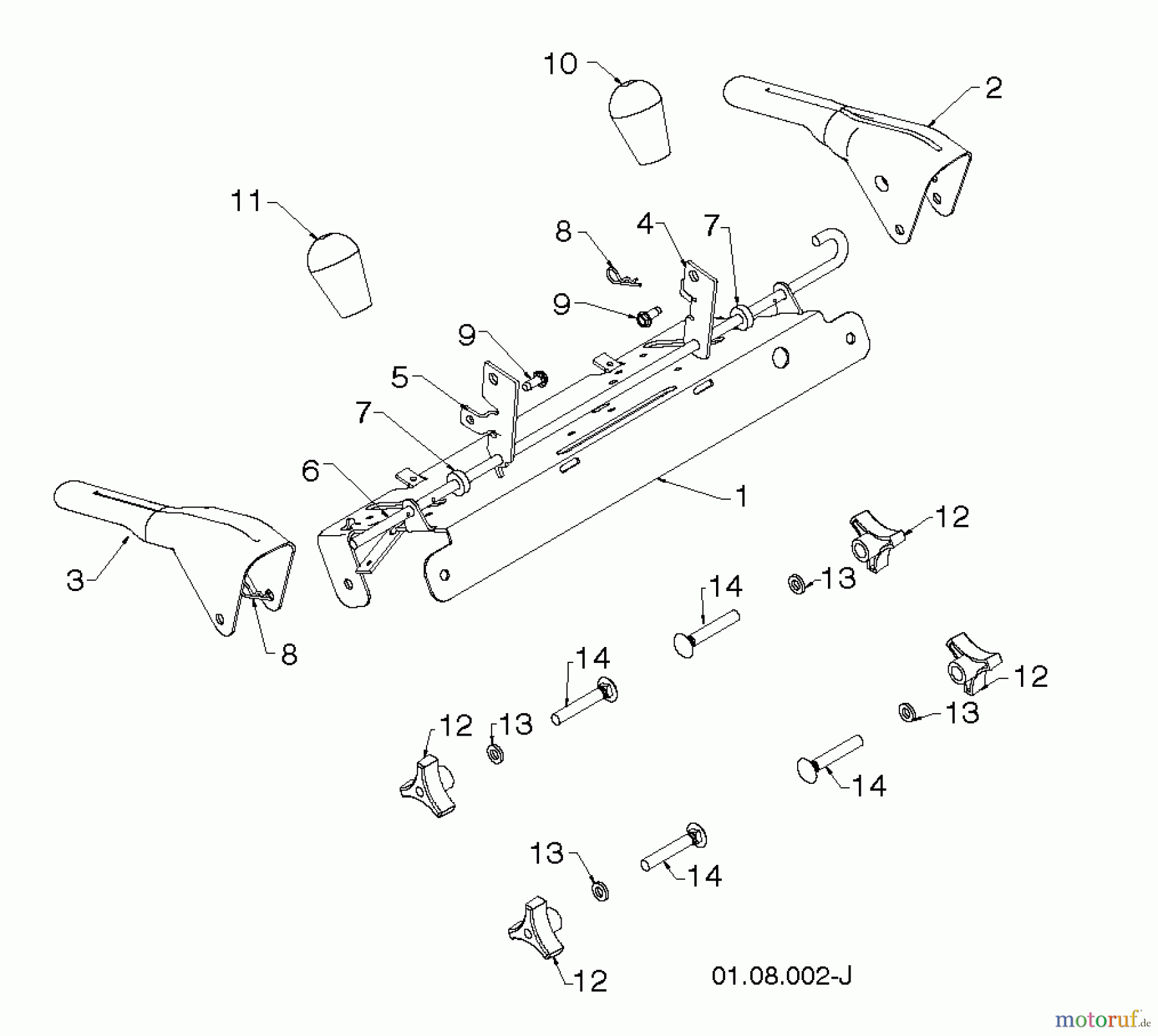 Poulan / Weed Eater Schneefräsen PR18530ES (96198004904) - Poulan Pro Snow Thrower (2012-08) HANDLE CONTROLS #3