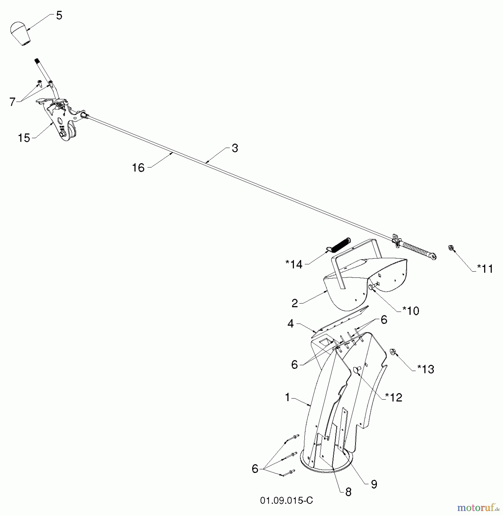 Poulan / Weed Eater Schneefräsen PR624ES (96198004604) - Poulan Pro Snow Thrower (2012-08) CONTROL PANEL DISCHARGE CHUTE #2