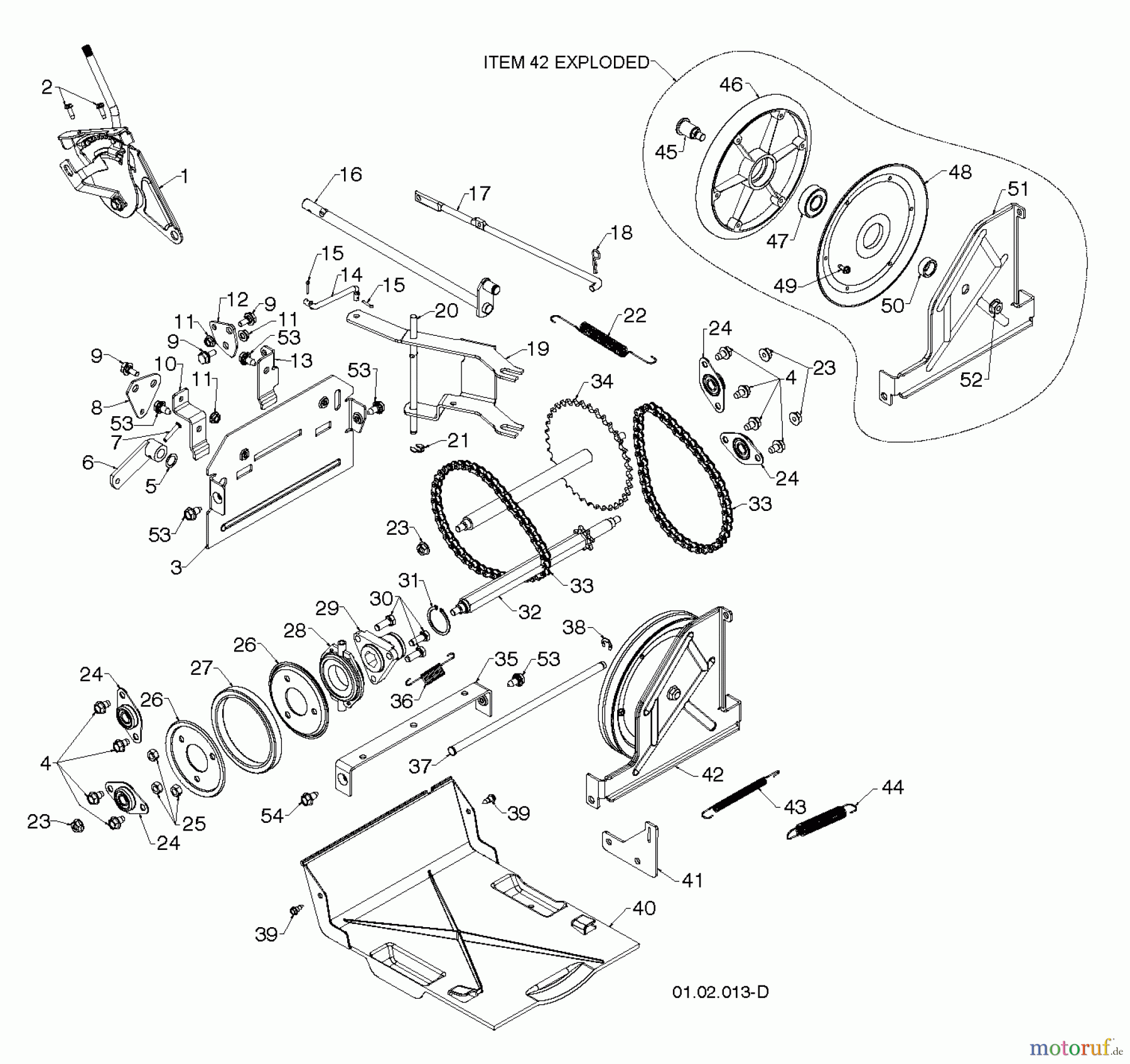 Poulan / Weed Eater Schneefräsen PR627ES (96192003803) - Poulan Pro Snow Thrower (2012-08) DRIVE #2