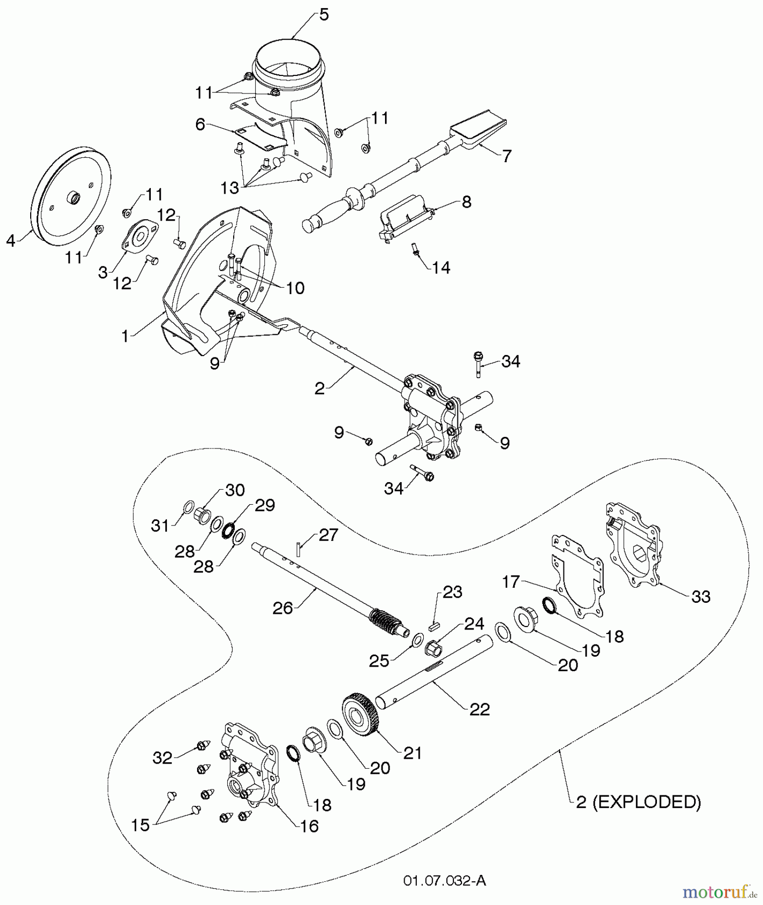 Poulan / Weed Eater Schneefräsen PR627ES (96192003806) - Poulan Pro Snow Thrower (2013-07) AUGER HOUSING IMPELLER #3