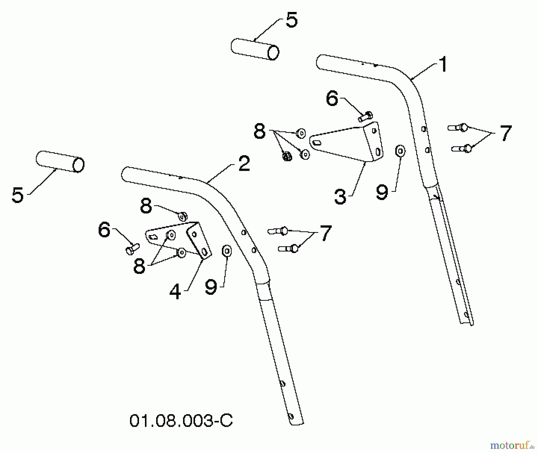Poulan / Weed Eater Schneefräsen PR627ES (96192003806) - Poulan Pro Snow Thrower (2013-07) HANDLE #3