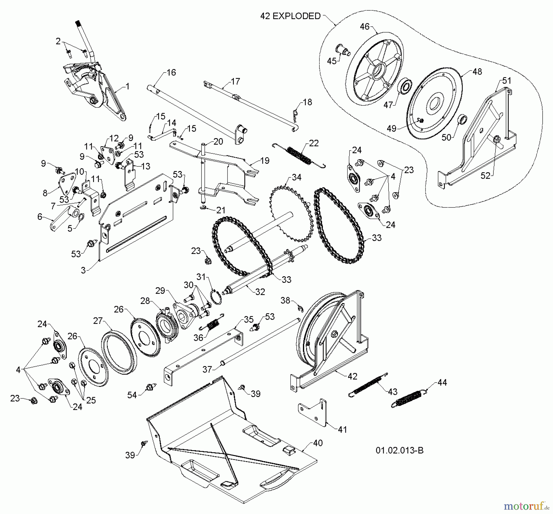 Poulan / Weed Eater Schneefräsen PR8P27ES (96192004605) - Poulan Pro Snow Thrower (2012-08) DRIVE #2