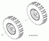 Poulan / Weed Eater PR8P27ES (96192004603) - Poulan Pro Snow Thrower (2012-06) Ersatzteile WHEELS TIRES #1