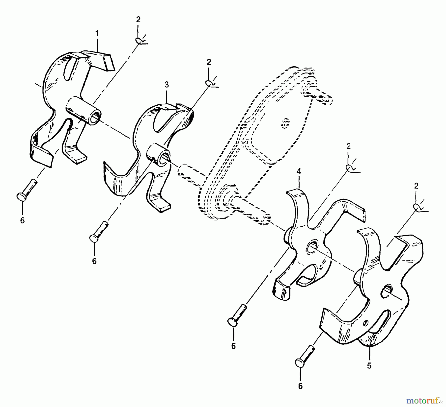 Poulan / Weed Eater Motorhacken / Kultivierer PPFT35 - Poulan Pro Front-Tine Tiller Tine Assembly