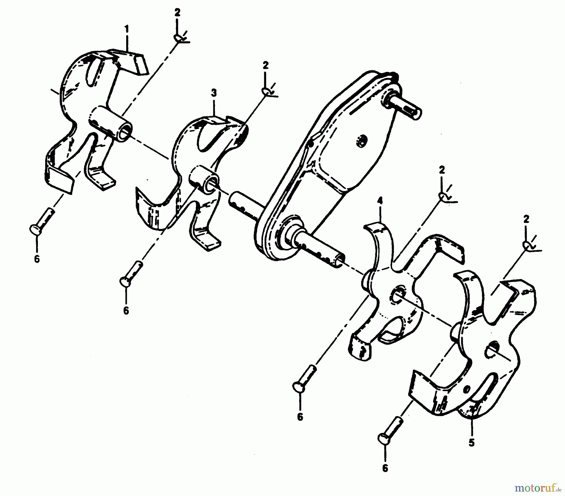 Poulan / Weed Eater Motorhacken / Kultivierer PPFT3 - Poulan Pro Front-Tine Tiller TINE ASSEMBLY