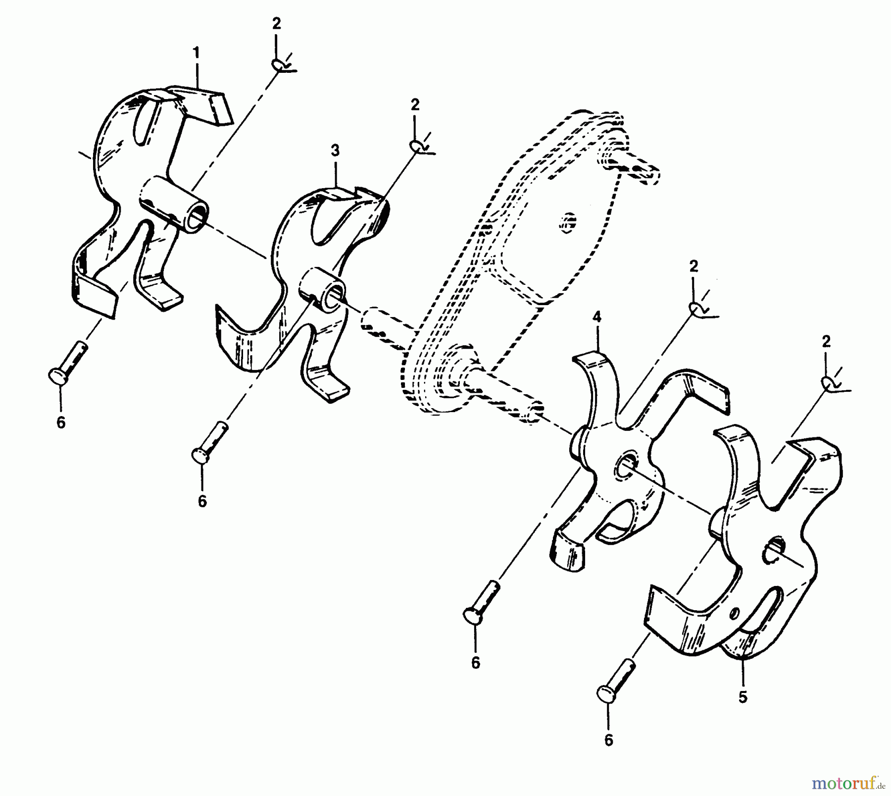 Poulan / Weed Eater Motorhacken / Kultivierer PPFT3KA - Poulan Pro Front-Tine Tiller TINE ASSEMBLY