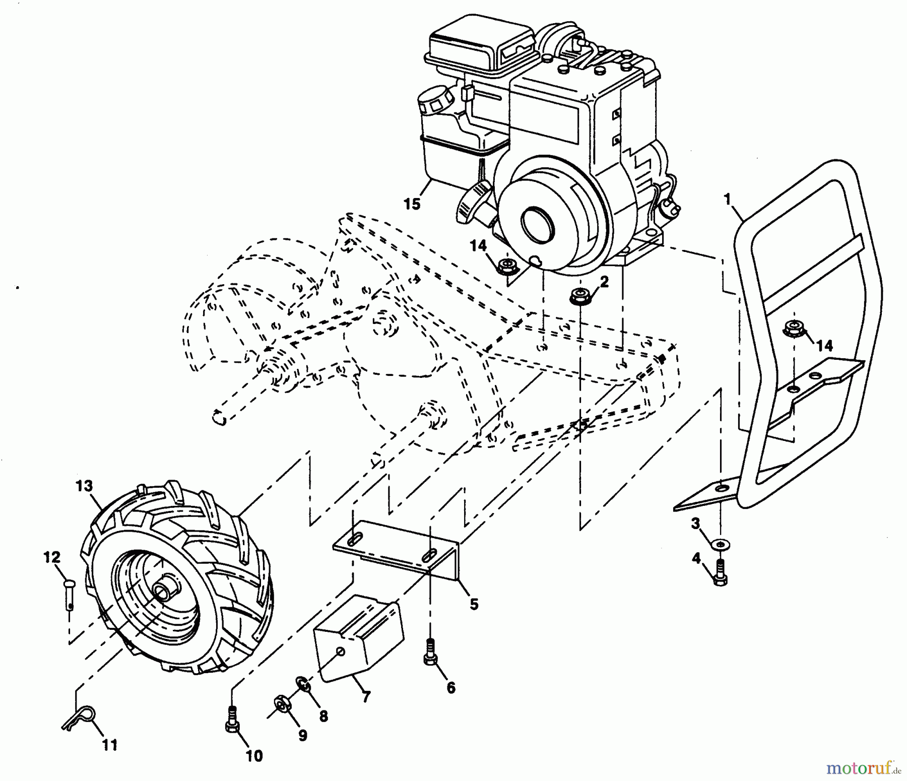 Poulan / Weed Eater Motorhacken / Kultivierer PPRT5K - Poulan Pro Rear-Tine Tiller MAINFRAME, RIGHT SIDE