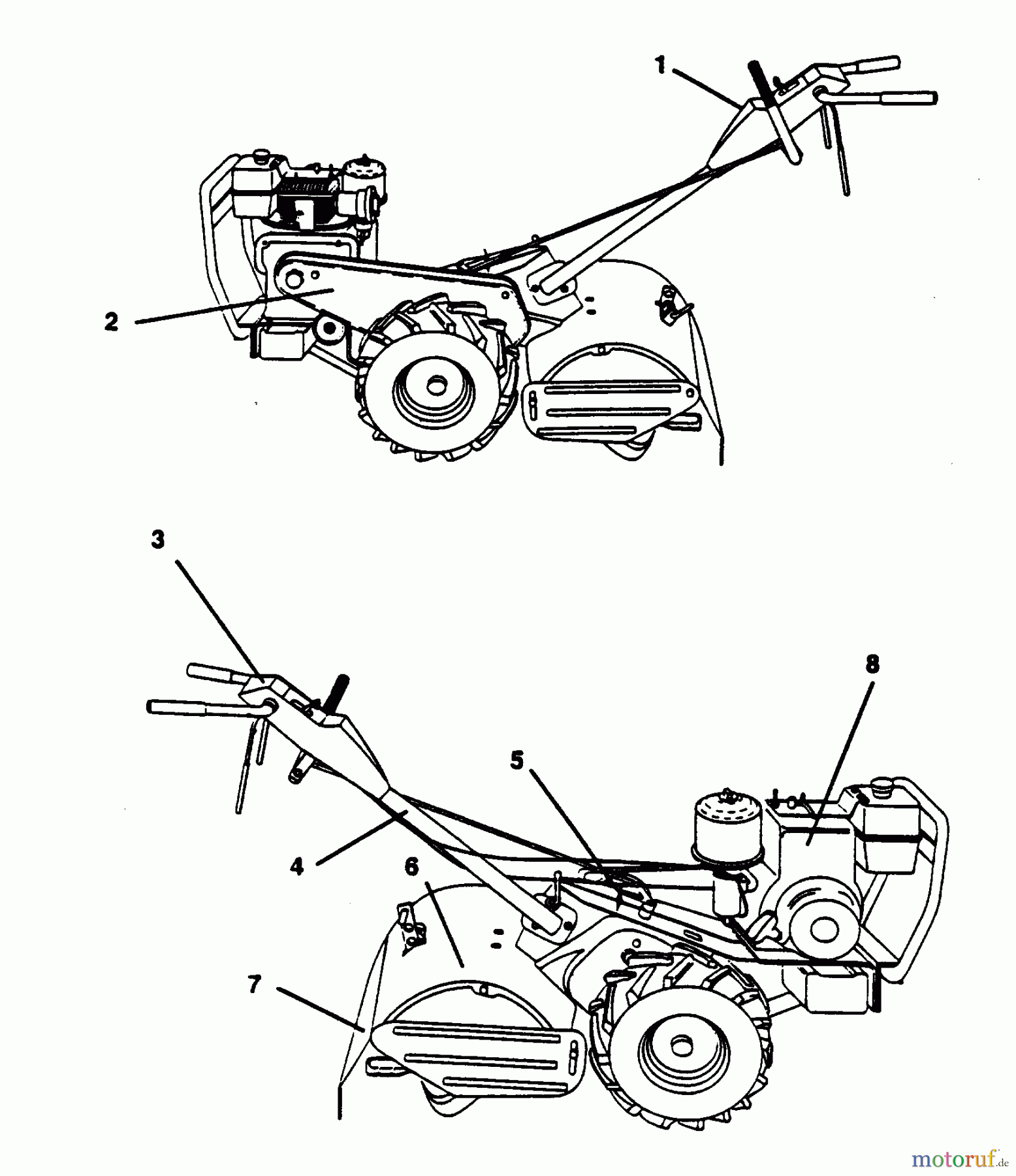 Poulan / Weed Eater Motorhacken / Kultivierer PPRT8JA - Poulan Pro Rear-Tine Tiller DECALS