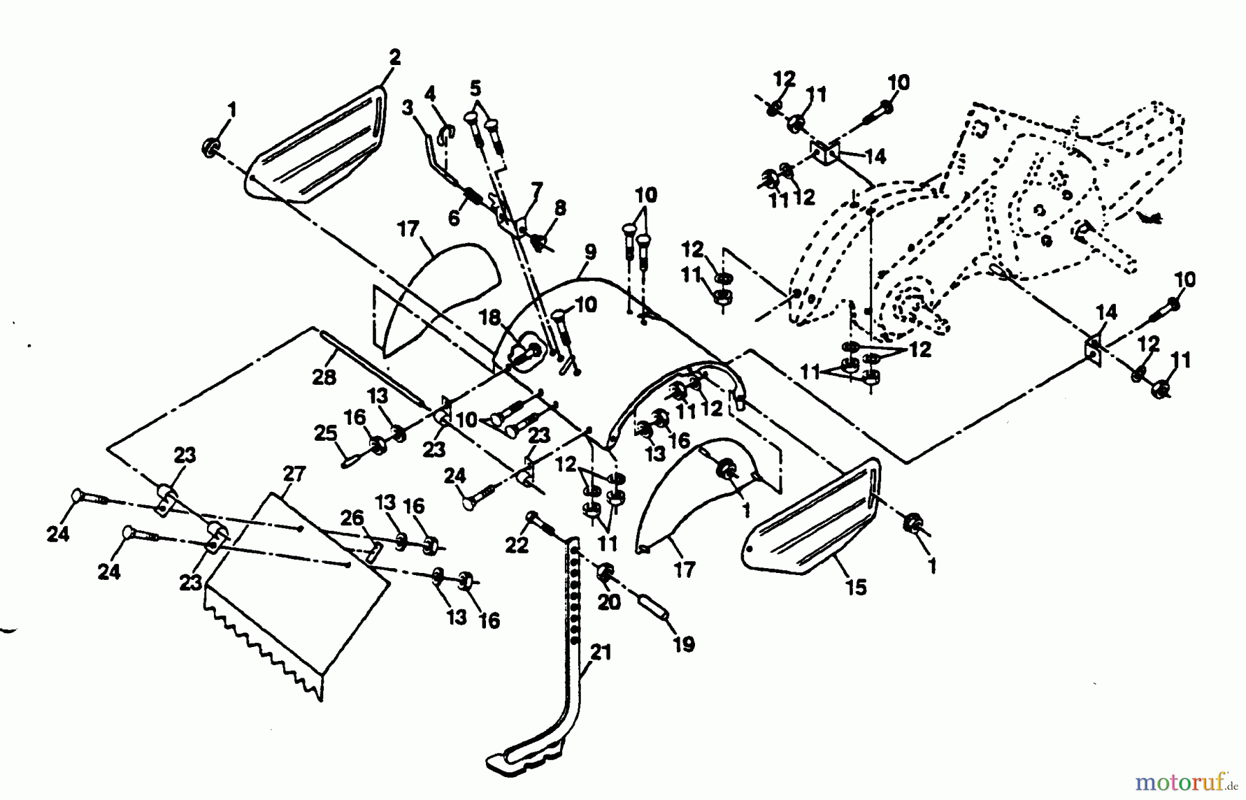 Poulan / Weed Eater Motorhacken / Kultivierer PPRT8JA - Poulan Pro Rear-Tine Tiller TINE SHIELD