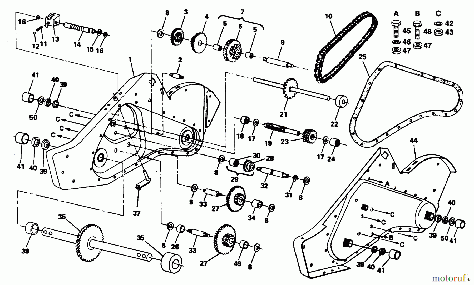Poulan / Weed Eater Motorhacken / Kultivierer PPRT8KA - Poulan Pro Rear-Tine Tiller TRANSMISSION