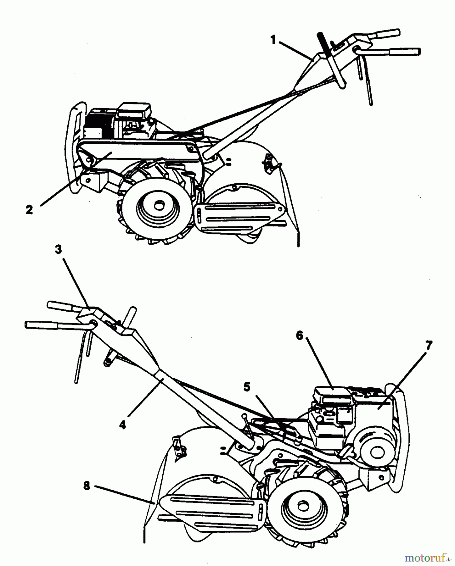 Poulan / Weed Eater Motorhacken / Kultivierer PPRT5J - Poulan Pro Rear-Tine Tiller DECALS