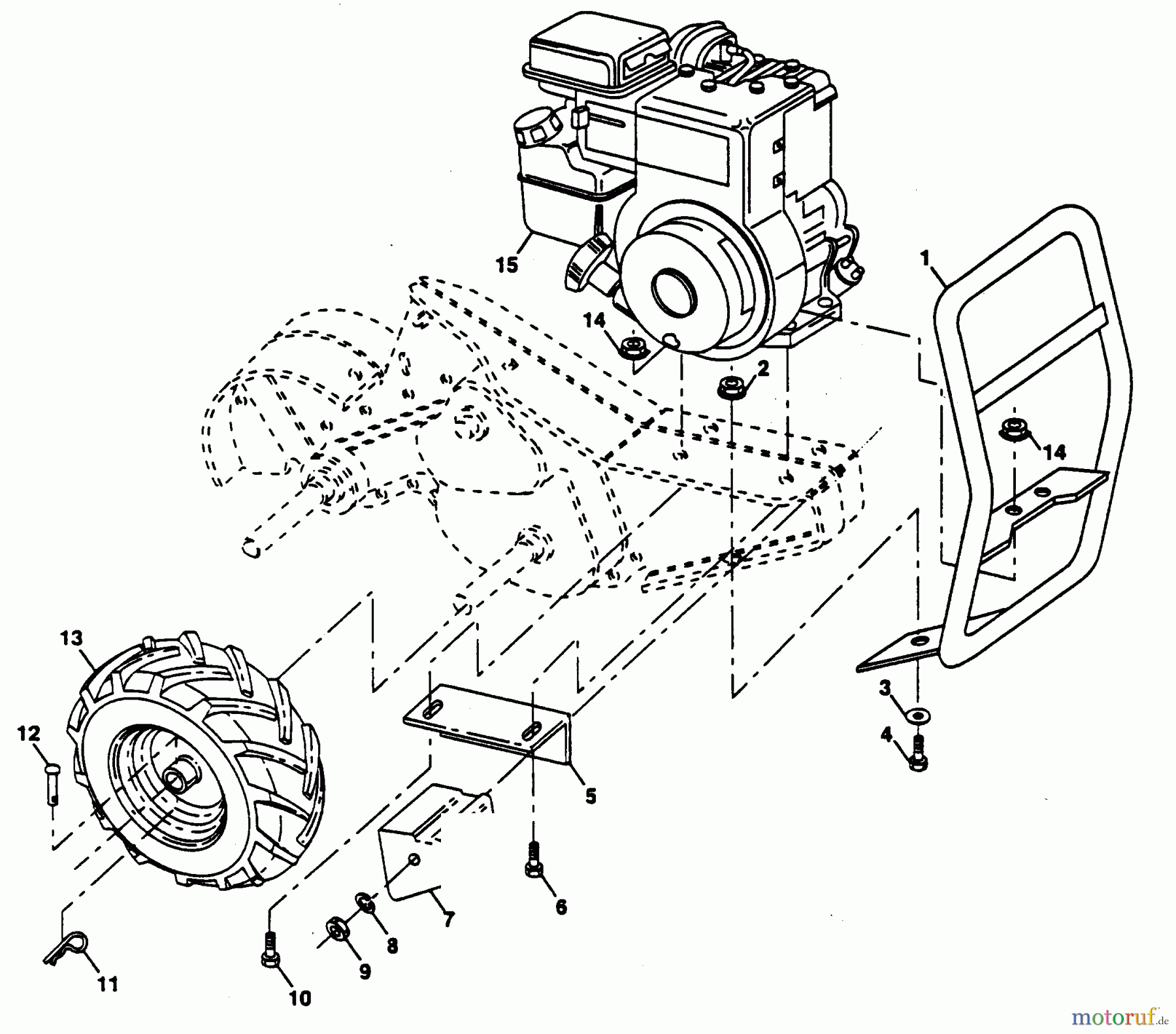 Poulan / Weed Eater Motorhacken / Kultivierer PPRTJA - Poulan Pro Rear-Tine Tiller MAINFRAME, RIGHT SIDE