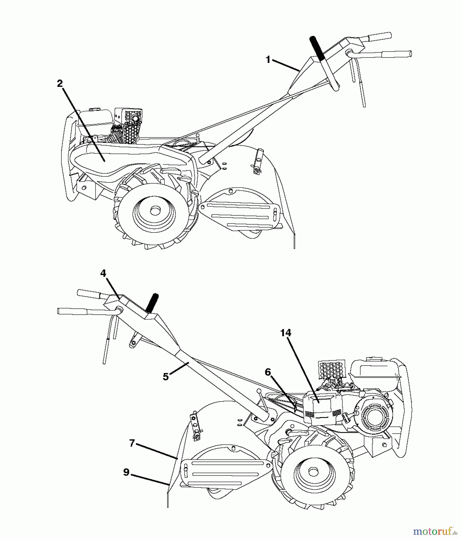 Poulan / Weed Eater Motorhacken / Kultivierer PRRT900 (96092002700) - Poulan Pro Rear-Tine Tiller (2011-01) DECALS