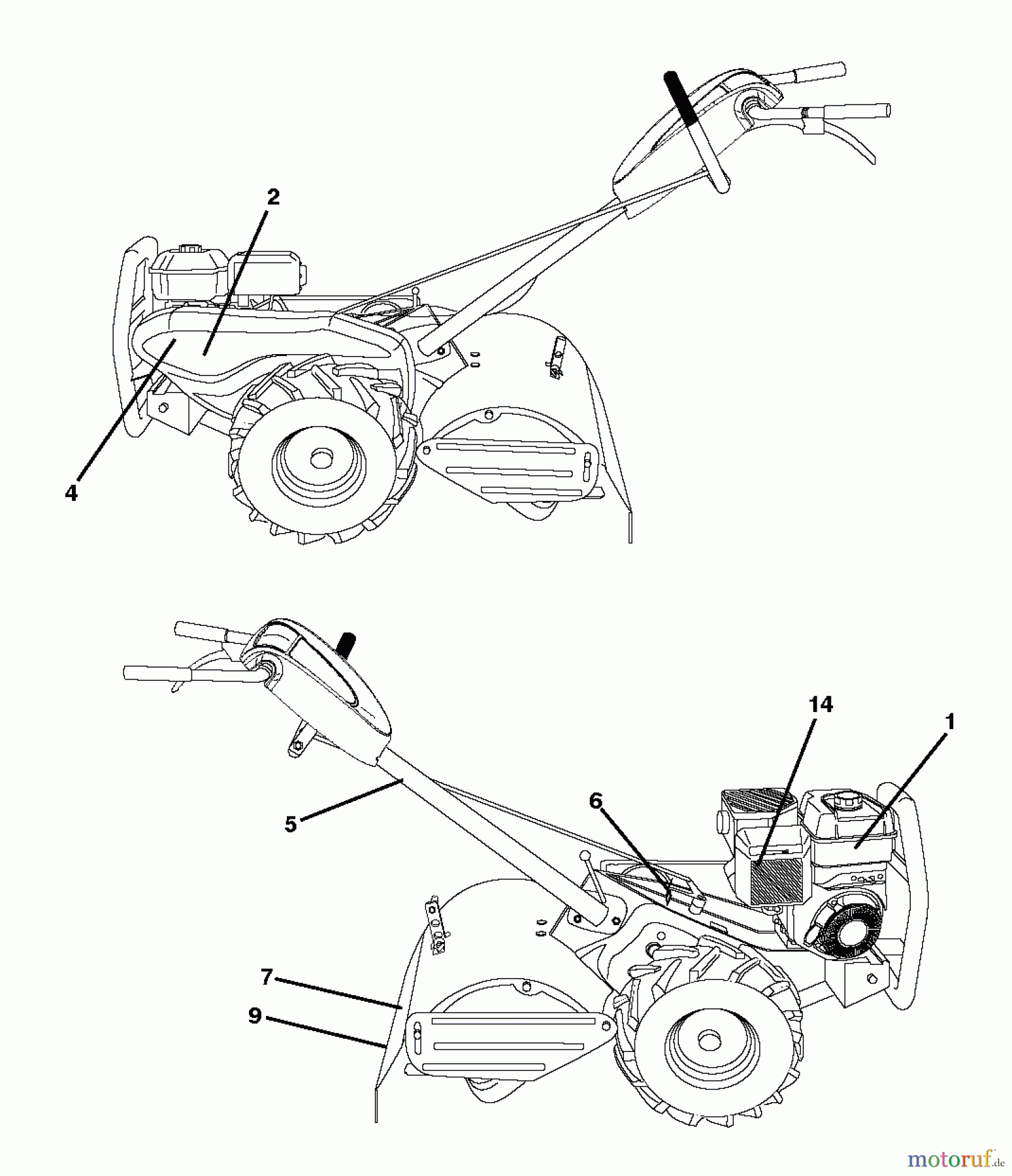 Poulan / Weed Eater Motorhacken / Kultivierer PRRT900 (96092003000) - Poulan Pro Rear-Tine Tiller (2011-11) DECALS