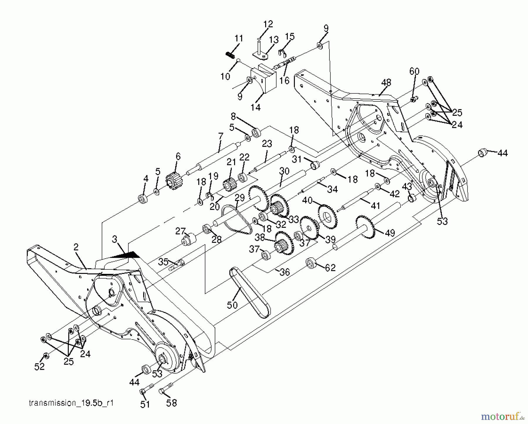 Poulan / Weed Eater Motorhacken / Kultivierer PRRT900 (96092003000) - Poulan Pro Rear-Tine Tiller (2011-11) TRANSMISSION