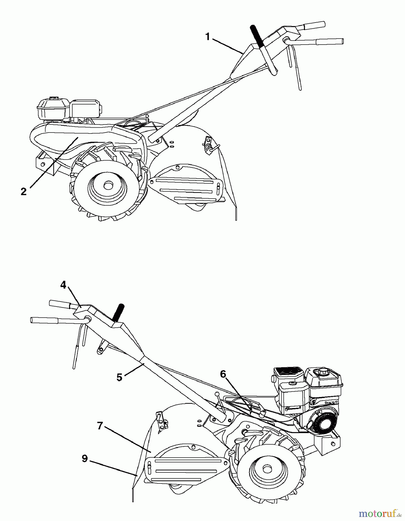 Poulan / Weed Eater Motorhacken / Kultivierer RT900 (96092002600) - Poulan Pro Rear-Tine Tiller (2010-12) DECALS
