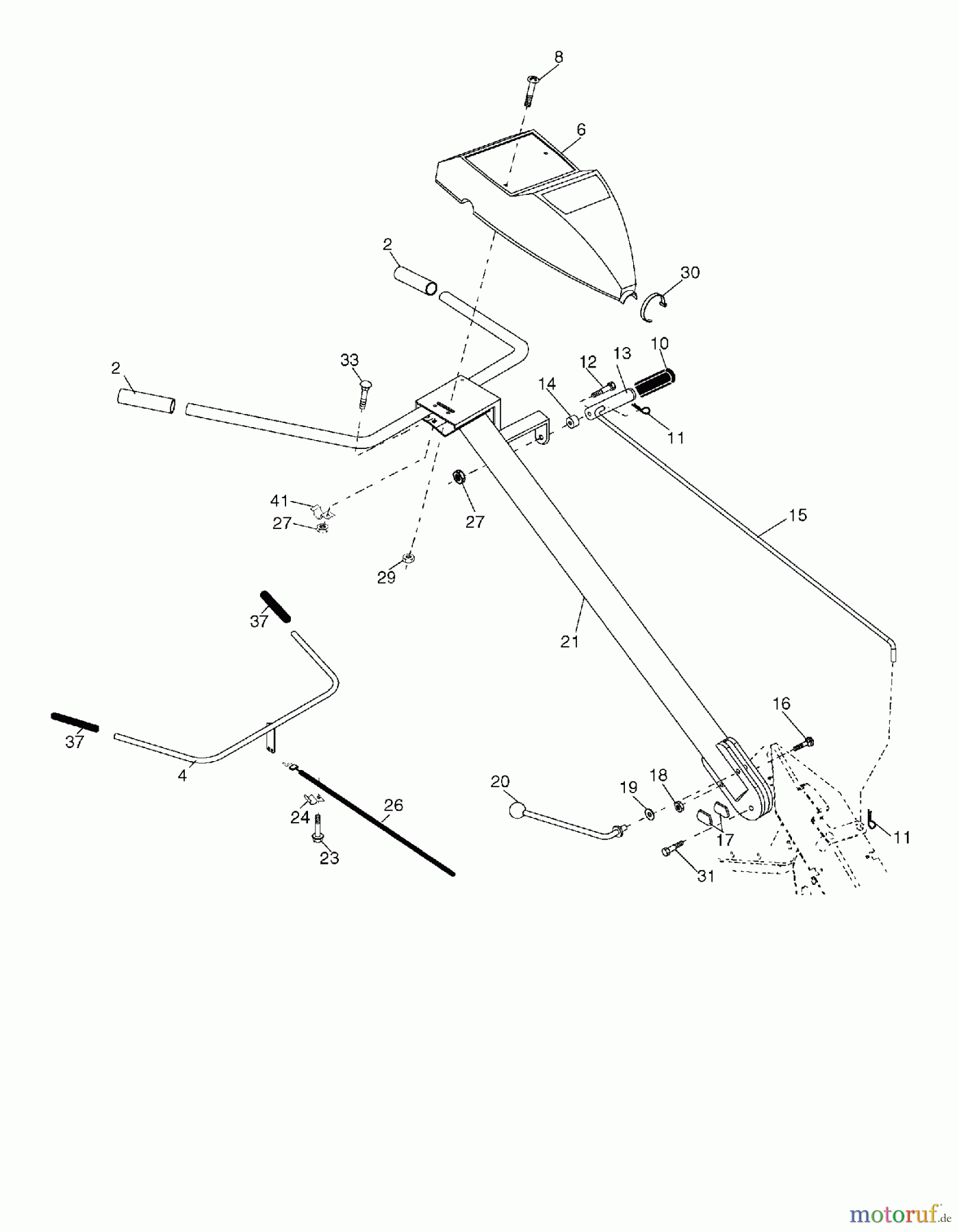 Poulan / Weed Eater Motorhacken / Kultivierer RT900 (96092002600) - Poulan Pro Rear-Tine Tiller (2010-12) HANDLE