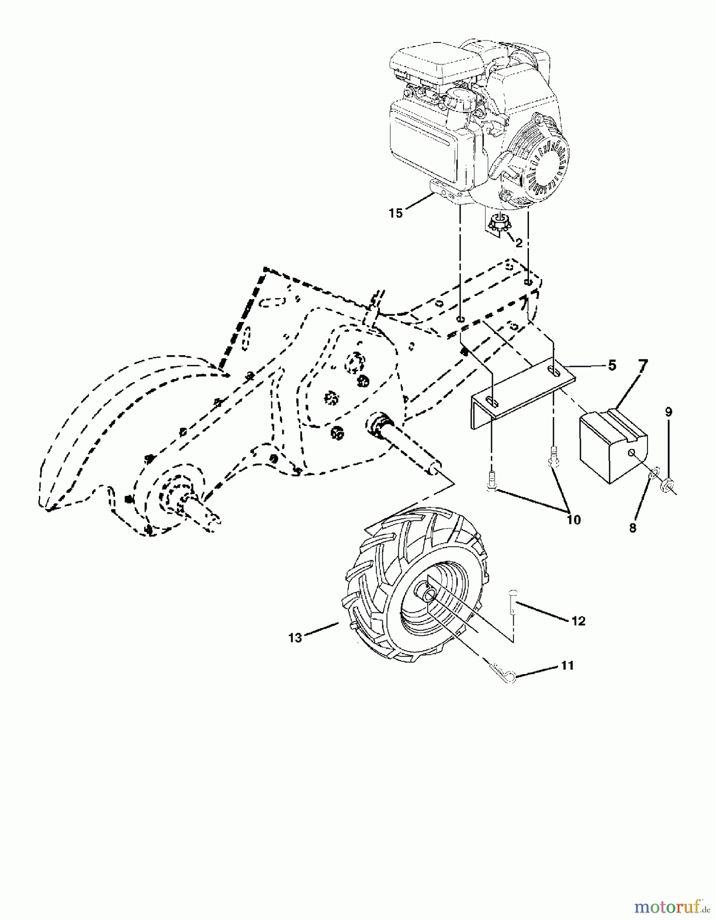 Poulan / Weed Eater Motorhacken / Kultivierer RT900 (96092002600) - Poulan Pro Rear-Tine Tiller (2010-12) MAINFRAME RIGHT SIDE