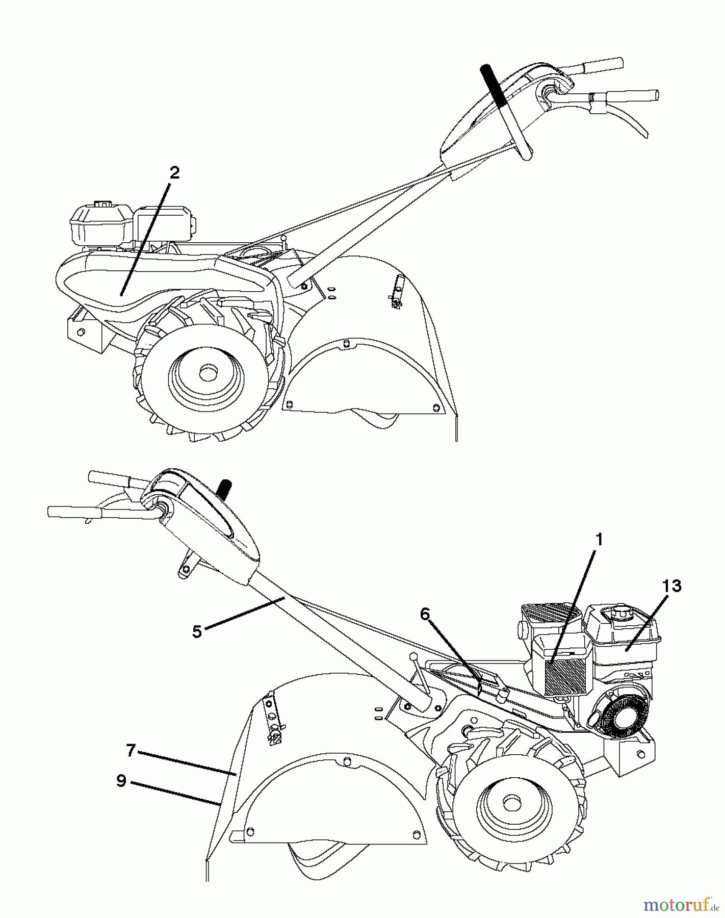  Poulan / Weed Eater Motorhacken / Kultivierer RT900 (96092002900) - Poulan Pro Rear-Tine Tiller (2011-10) DECALS