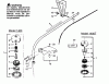 Poulan / Weed Eater 1400T - Weed Eater String Trimmer Ersatzteile CUTTING HEAD & DRIVE SHAFT