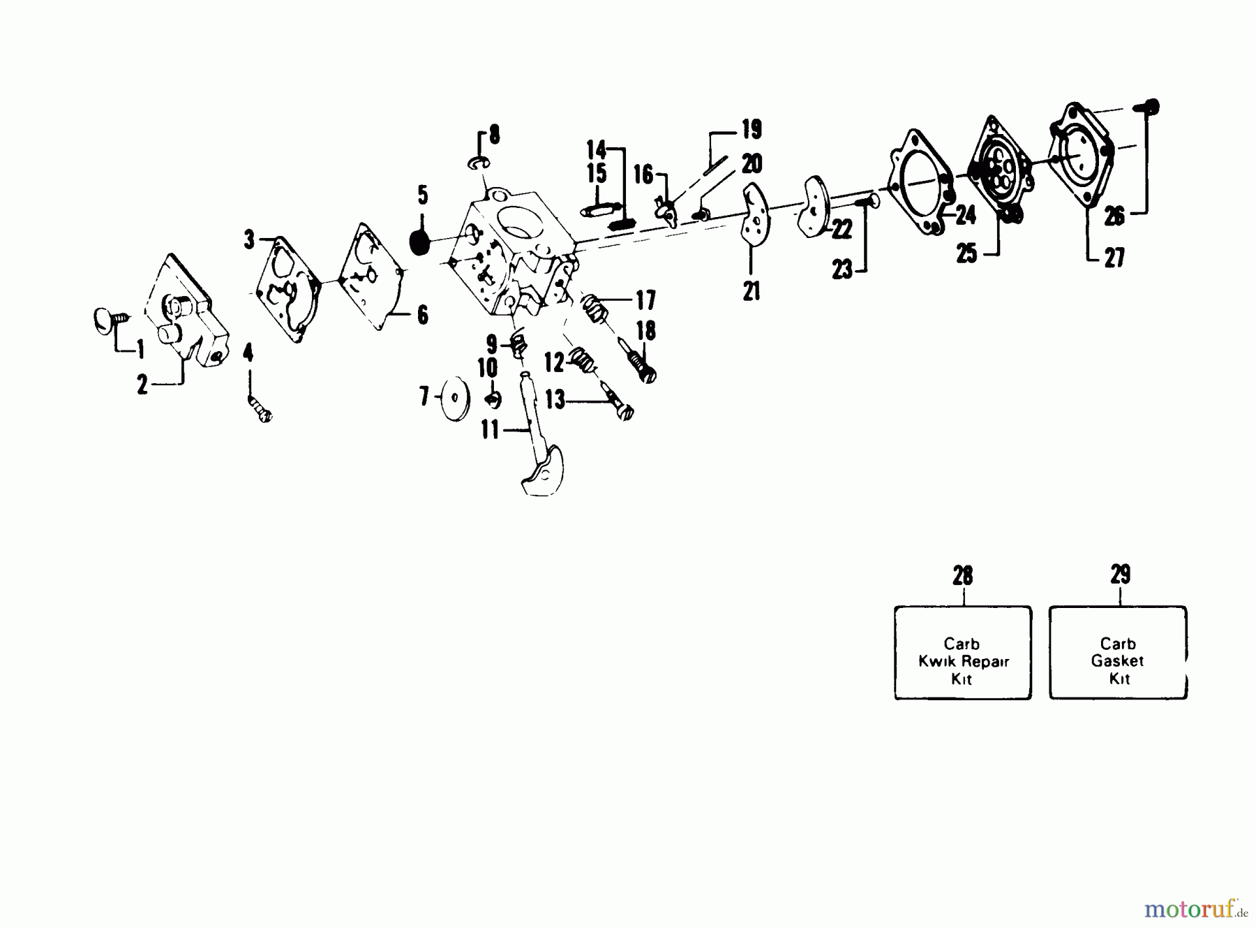 Poulan / Weed Eater Motorsensen, Trimmer 1720 - Weed Eater String Trimmer CARBURETOR WA-149 BREAKDOWN