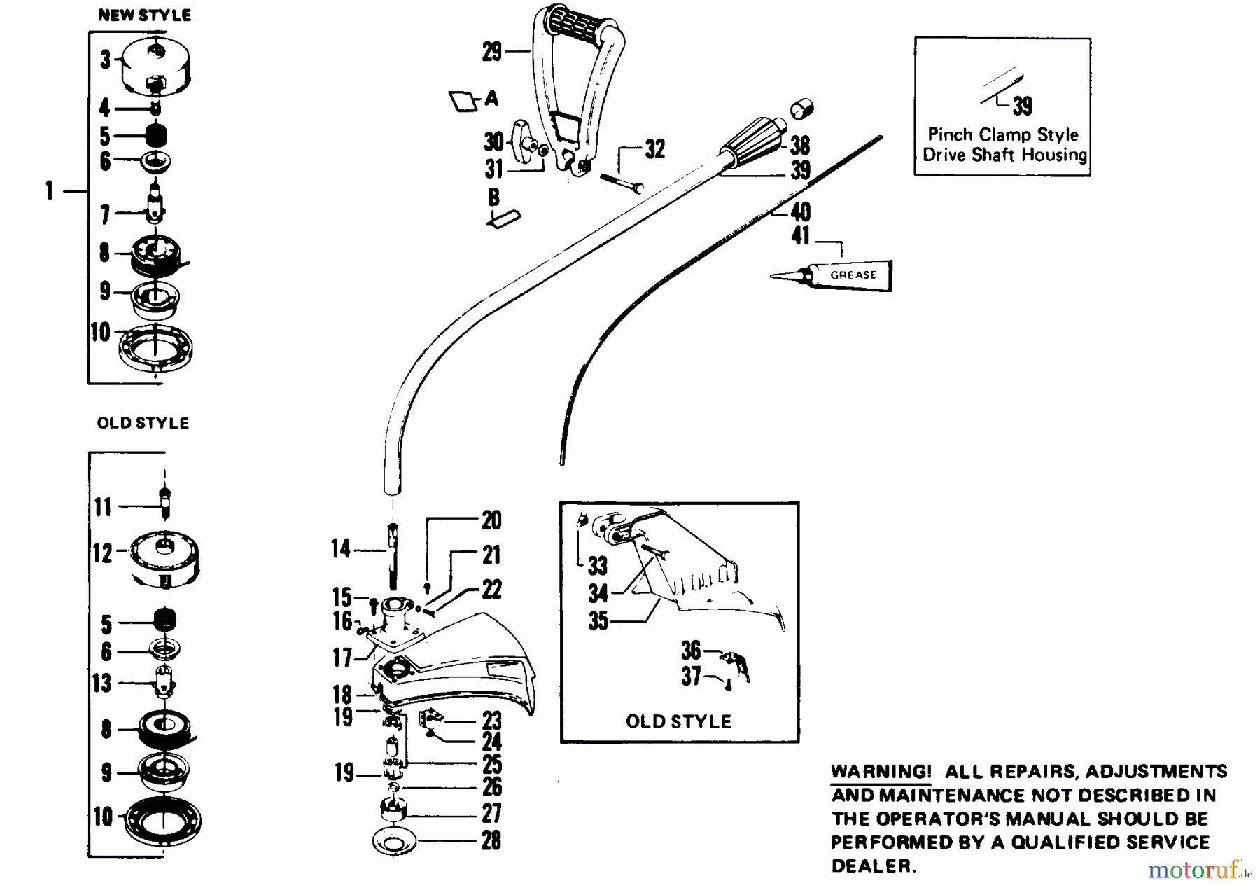 Poulan / Weed Eater Motorsensen, Trimmer 2610 - Weed Eater String Trimmer CUTTING HEAD & DRIVE SHAFT
