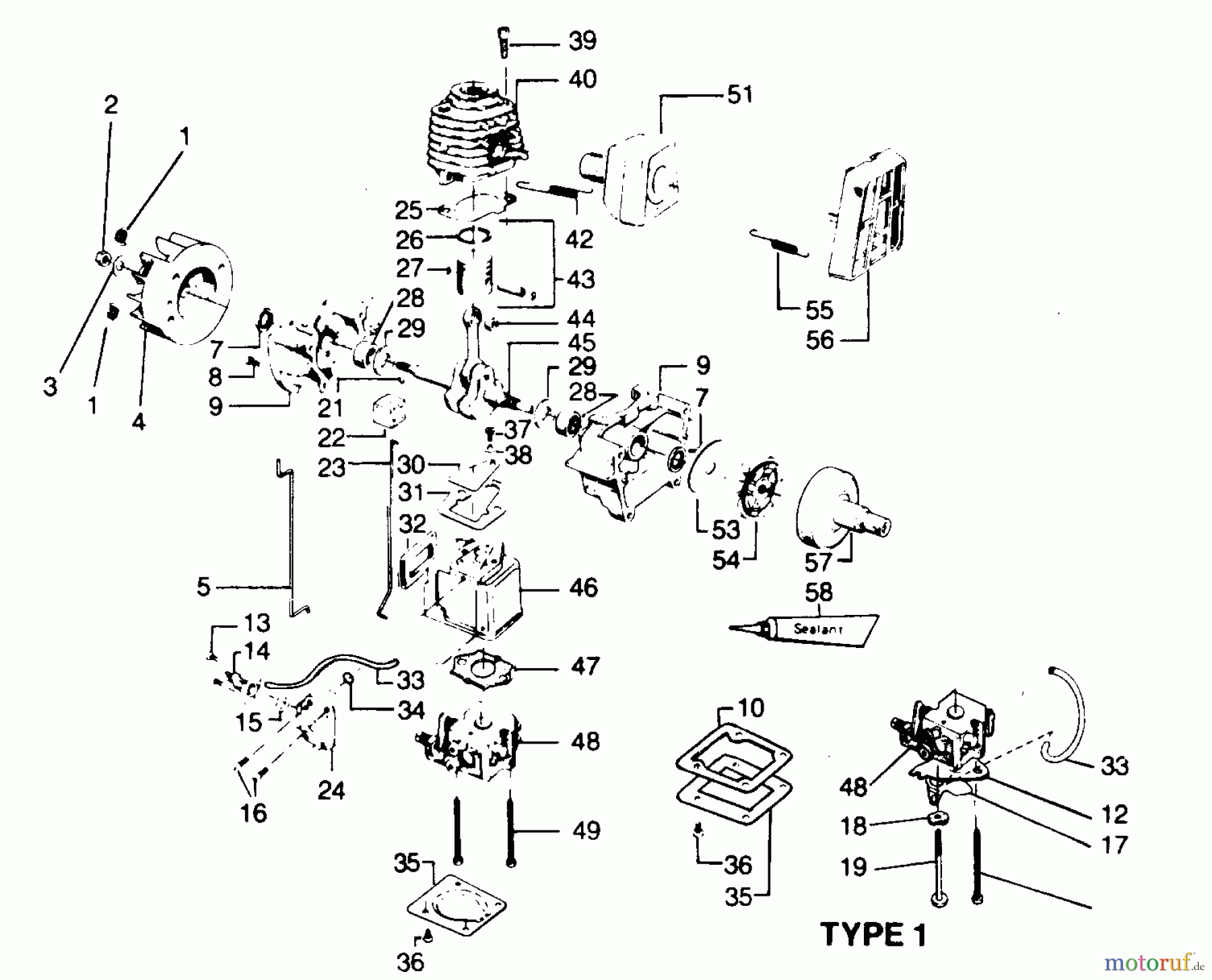  Poulan / Weed Eater Motorsensen, Trimmer 5500 - Weed Eater String Trimmer ENGINE BLOCK