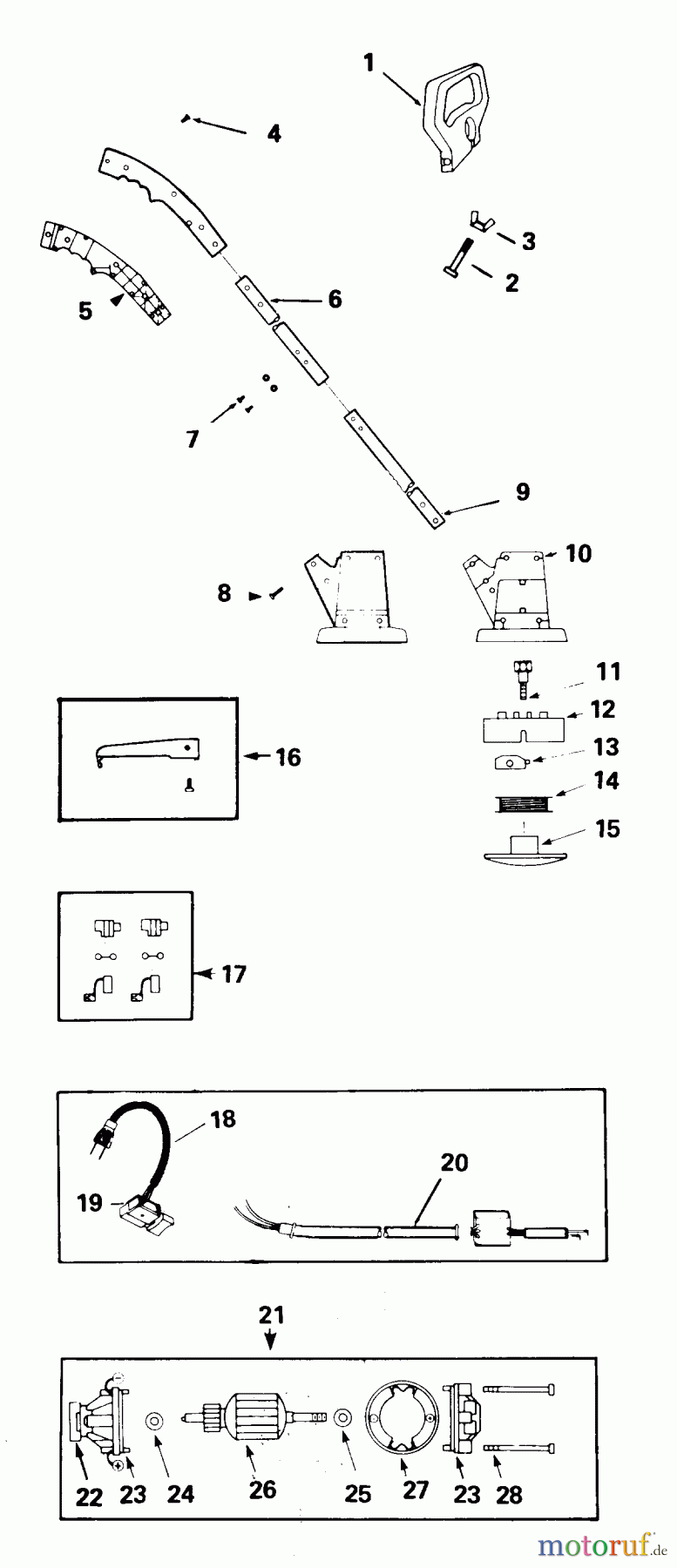  Poulan / Weed Eater Motorsensen, Trimmer 587 - Weed Eater Electric Trimmer TRIMMER ASSEMBLY