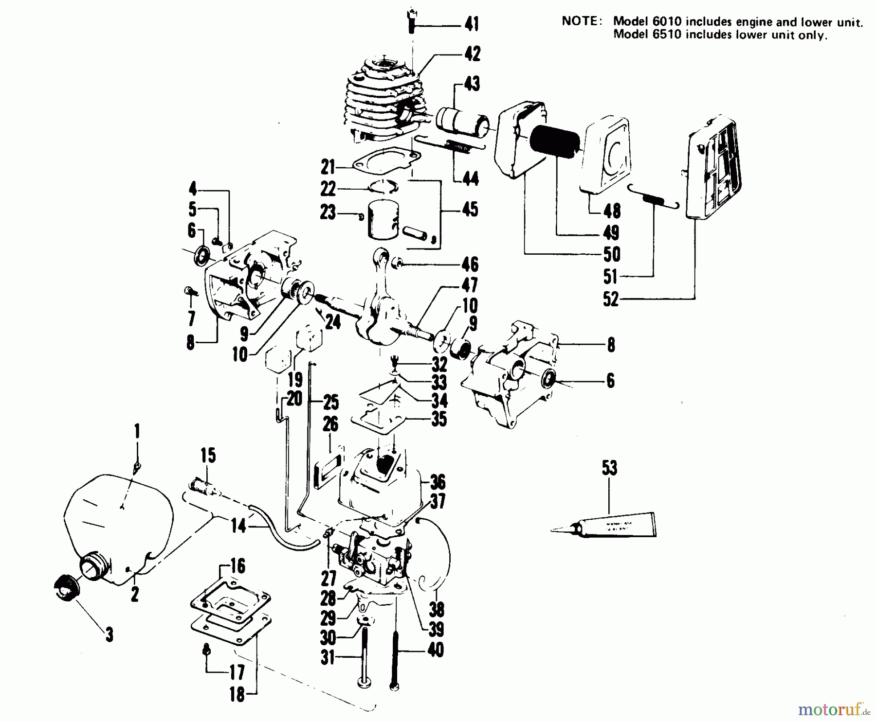 Poulan / Weed Eater Motorsensen, Trimmer 6510 - Weed Eater String Trimmer ENGINE BLOCK