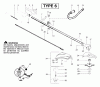 Poulan / Weed Eater BC2400 (Type 6) - Weed Eater String Trimmer Ersatzteile Handle, Chassis & Bar Assembly Type 6