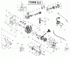 Poulan / Weed Eater BC2500LE (Type 3) - Weed Eater String Trimmer Ersatzteile Engine Assembly Type 3 & 4