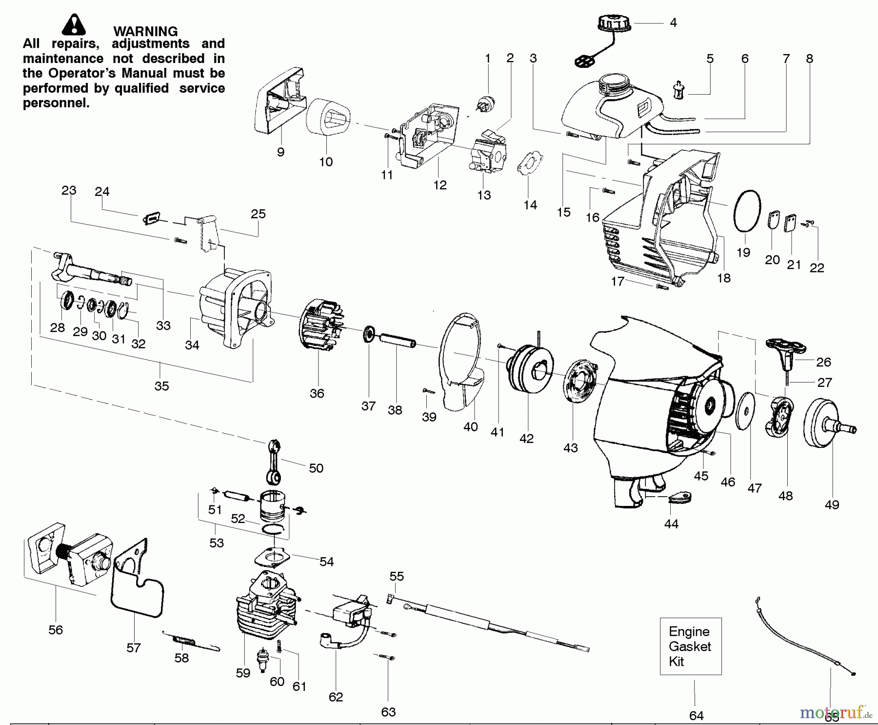 Poulan / Weed Eater Motorsensen, Trimmer BC3150 - Weed Eater String Trimmer Engine