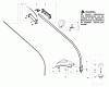 Poulan / Weed Eater FL25 (Type 2) - Weed Eater Featherlite String Trimmer Ersatzteile Handle & Shaft Assembly