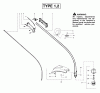 Poulan / Weed Eater FL25LE (Type 2) - Weed Eater Featherlite LE String Trimmer Ersatzteile Handle & Shaft Assembly
