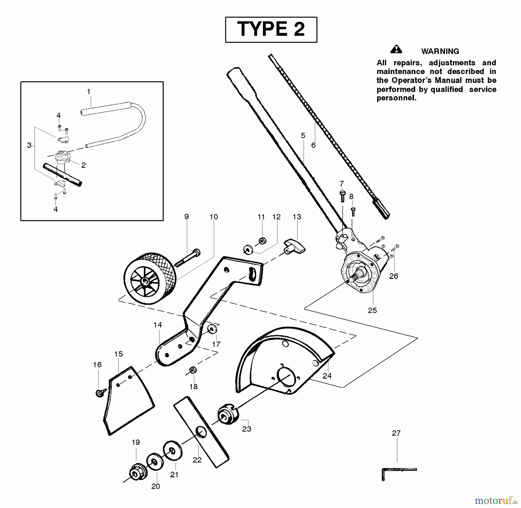 Poulan / Weed Eater Zubehör PPB1000E (Type 2) - Poulan Pro Edger Attachment Edger Attachment Assembly Type 2