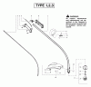 Poulan / Weed Eater FX25LE (Type 1) - Weed Eater Featherlite LE Extreme String Trimmer Ersatzteile Handle & Shaft Assembly