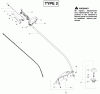 Poulan / Weed Eater FX26 (Type 2) - Weed Eater Featherlite String Trimmer Ersatzteile Shaft Type 2