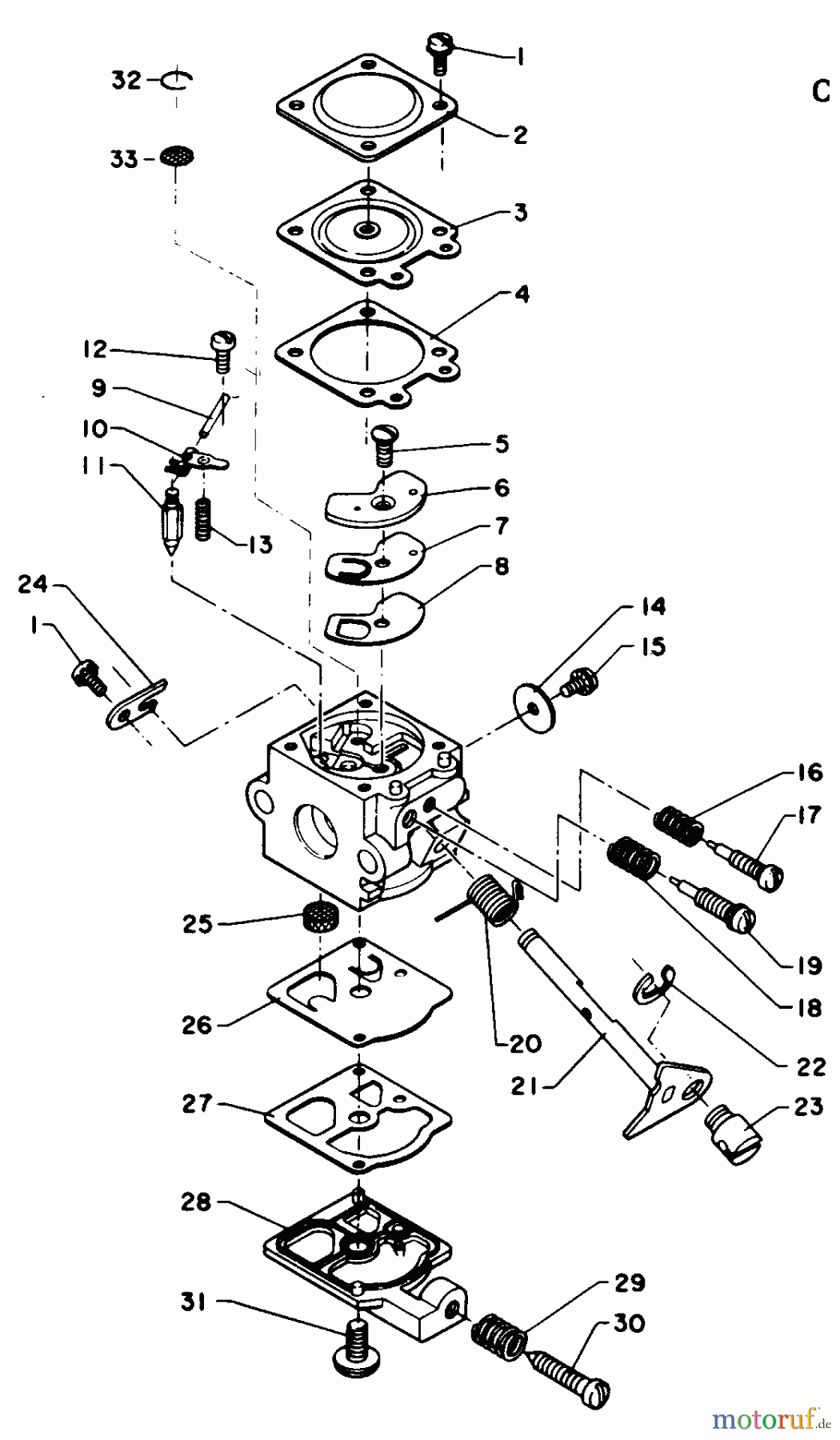 Poulan / Weed Eater Motorsensen, Trimmer GLT770 - Poulan String Trimmer CARBURETOR ASSEMBLY