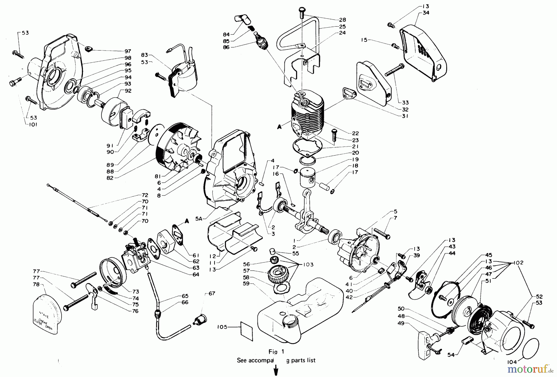  Poulan / Weed Eater Motorsensen, Trimmer GLT770 - Poulan String Trimmer ENGINE ASSEMBLY