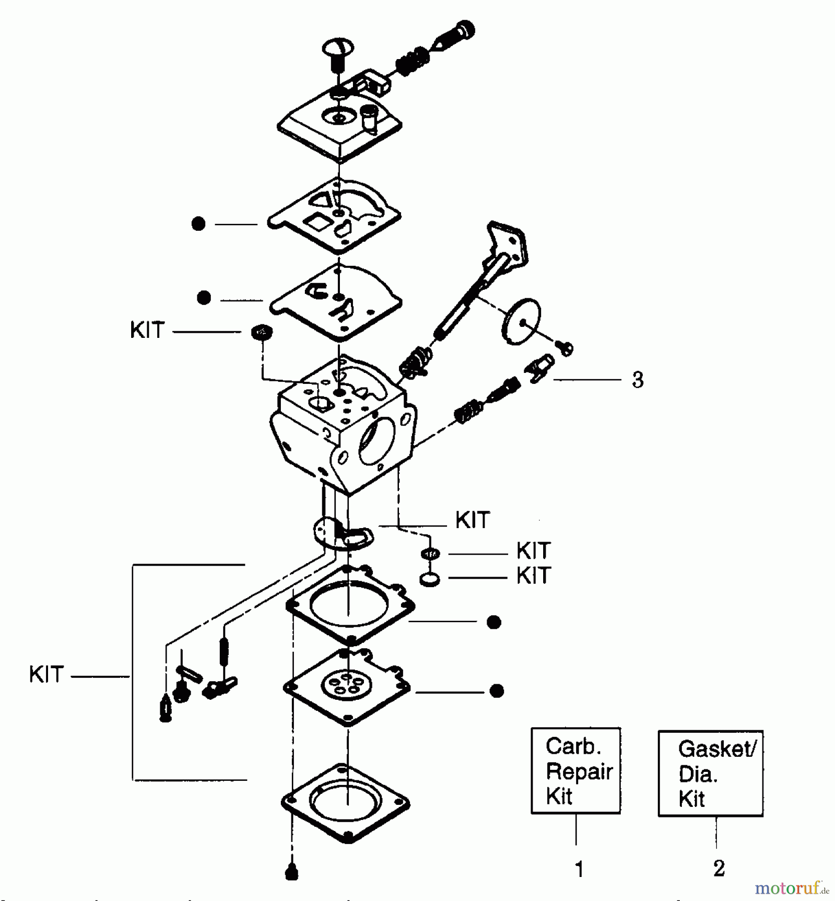 Poulan / Weed Eater Motorsensen, Trimmer GTI16 SUPER - Weed Eater String Trimmer CARBURETORS WA-219B, WA-217