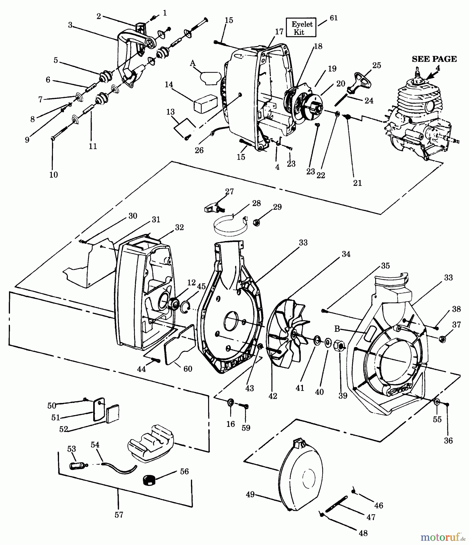 Poulan / Weed Eater Bläser / Sauger / Häcksler / Mulchgeräte PP420 - Poulan Pro Blower BLOWER ASSEMBLY