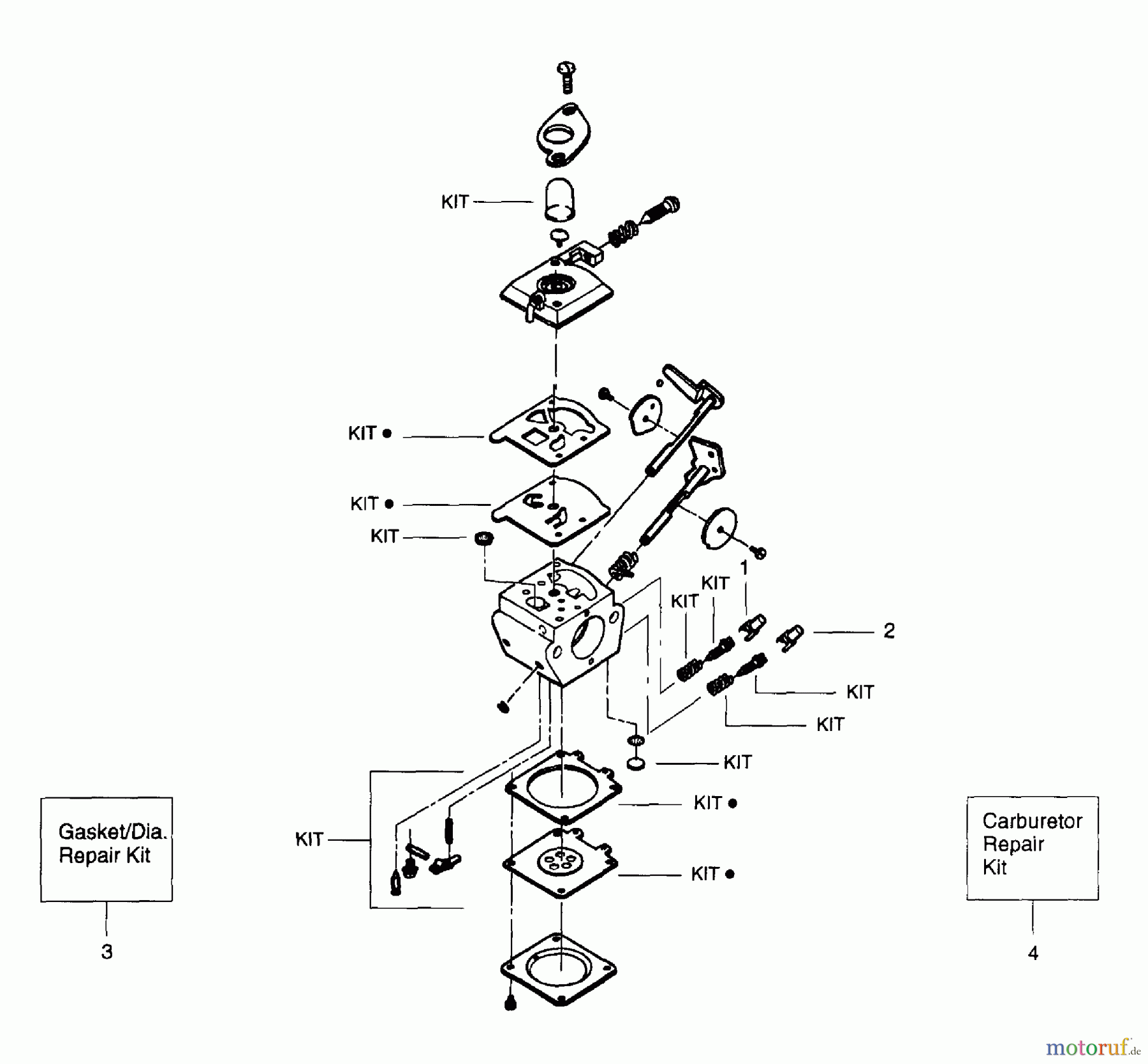 Poulan / Weed Eater Motorsensen, Trimmer PE550 - Weed Eater String Trimmer Carburetor Assembly