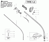 Poulan / Weed Eater PL200 - Weed Eater String Trimmer Ersatzteile Cutting Head & Driveshaft
