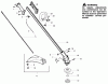 Poulan / Weed Eater PL25 (Type 4) - Poulan String Trimmer Ersatzteile Handle, Chassis & Bar Assembly
