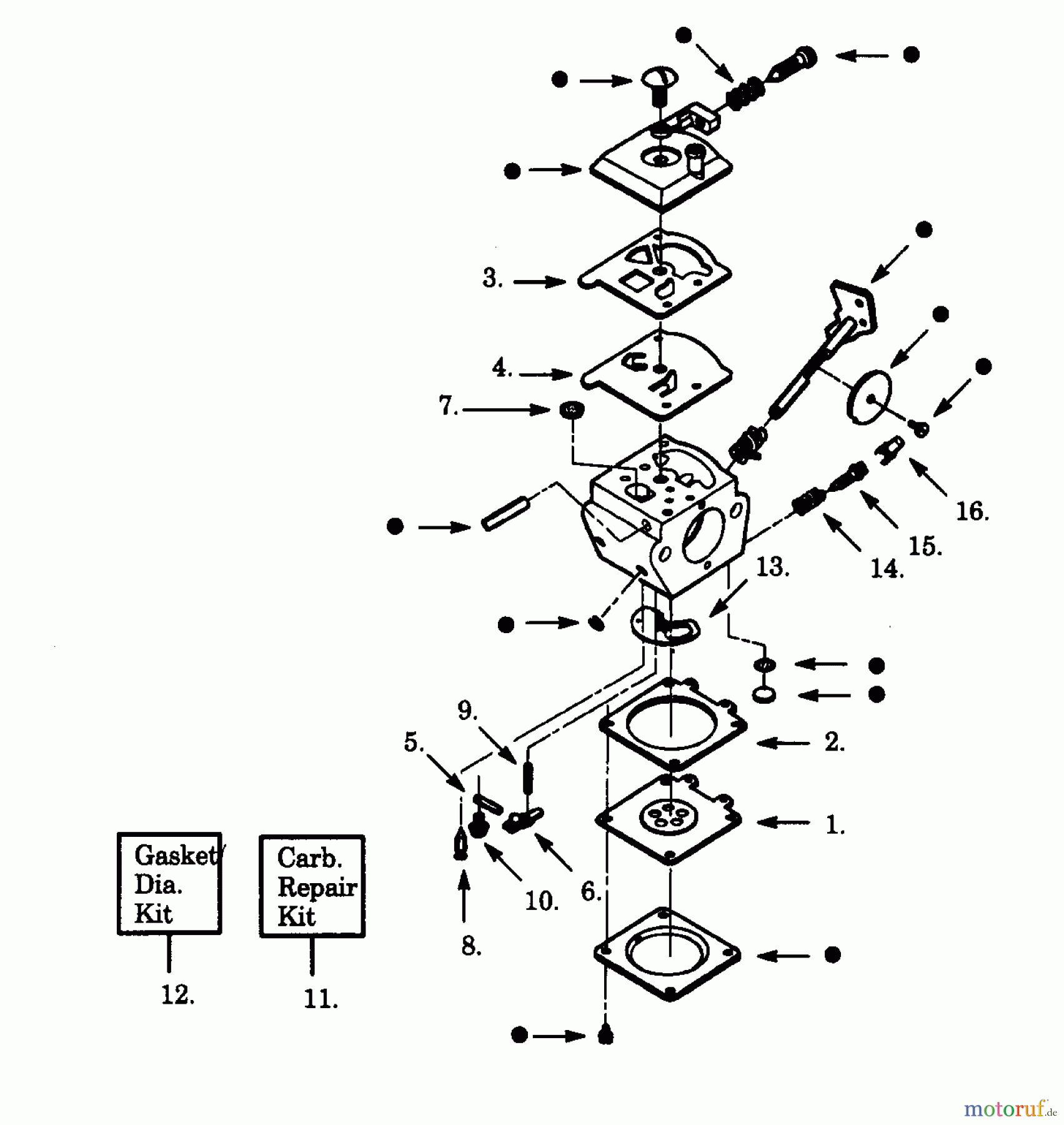 Poulan / Weed Eater Motorsensen, Trimmer PLT2145 - Paramount String Trimmer CARBURETOR BREAKDOWN