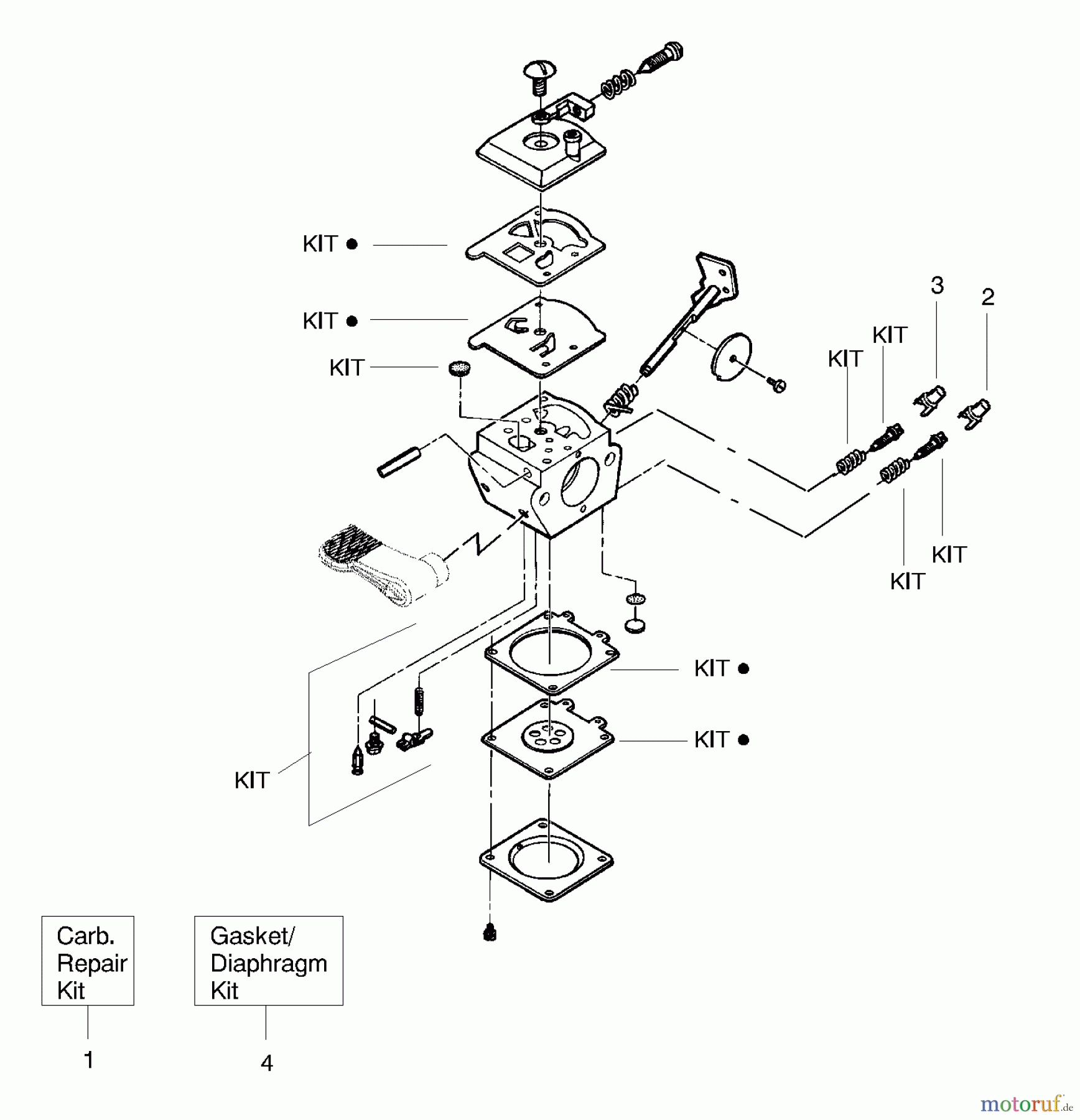 Poulan / Weed Eater Motorsensen, Trimmer PP035 - Poulan Pro String Trimmer Carburetor Assembly (WT619) P/N 530071565