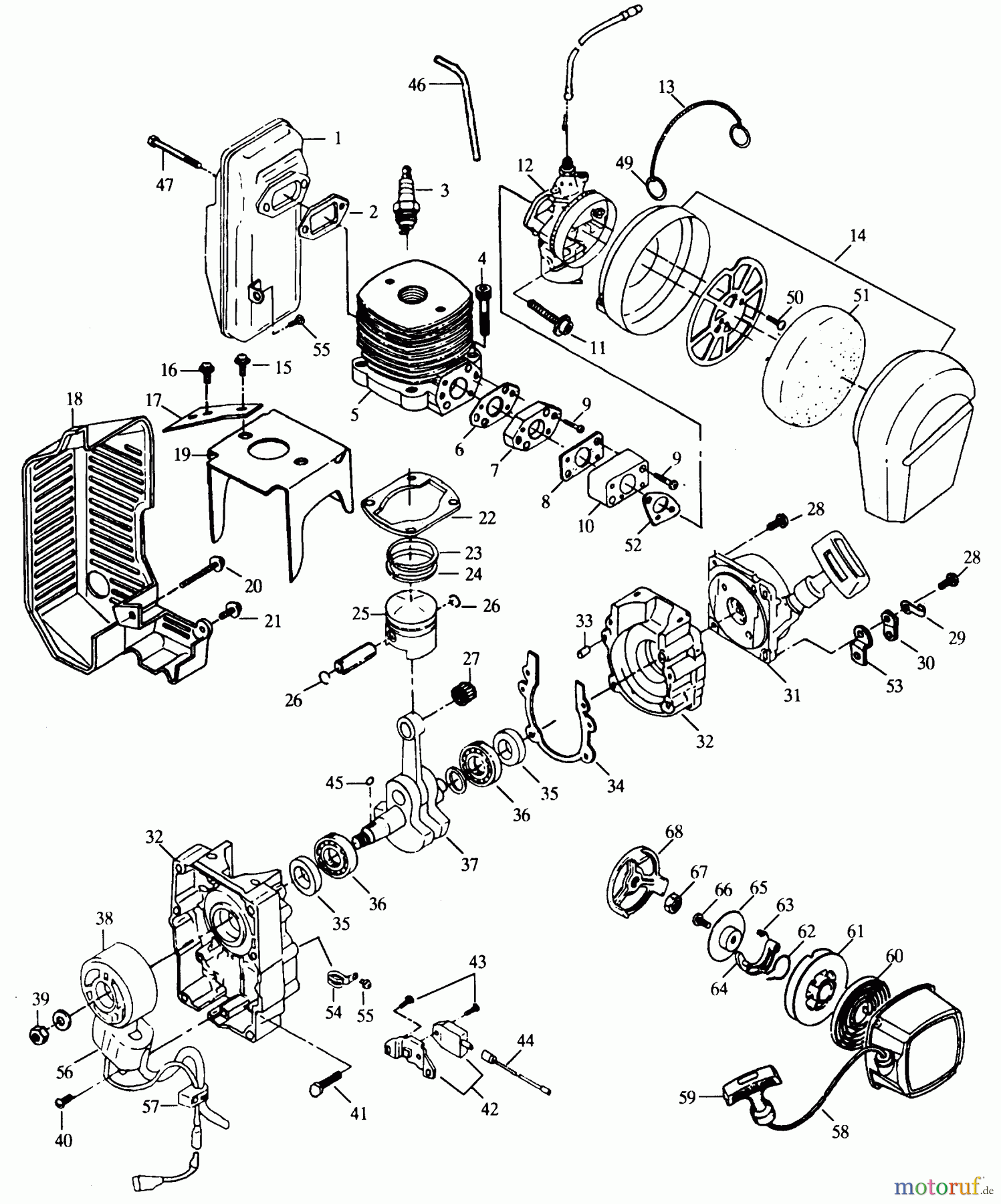 Poulan / Weed Eater Bläser / Sauger / Häcksler / Mulchgeräte PP440 - Poulan Pro Blower POWER UNIT