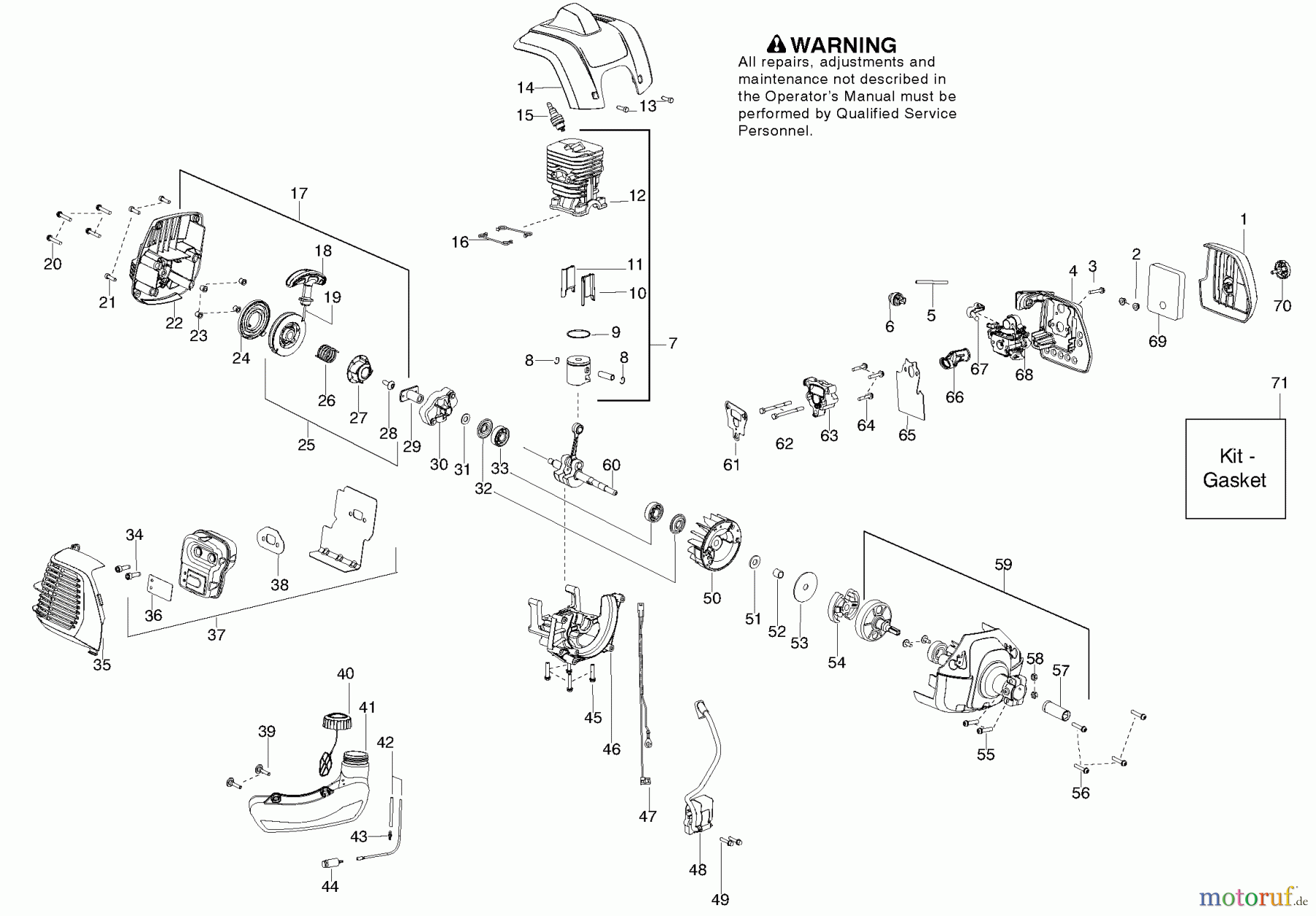 Poulan / Weed Eater Motorsensen, Trimmer PP133 - Poulan Pro String Trimmer Engine